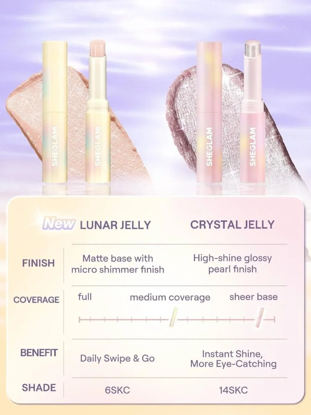 SHEGLAM Lunar Jelly Frosty Eyeshadow Stick
